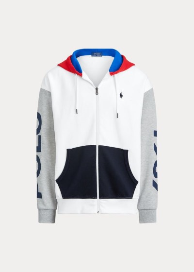 Polo Ralph Lauren Color-Blocked Logo Hættetrøje Herre Danmark (JNOQA8293)